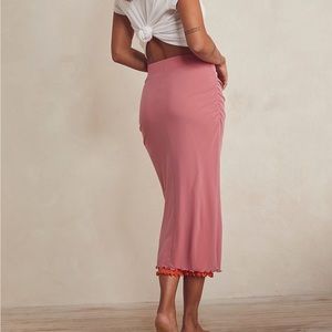 Free People New! Top it off mesh half slip in Rose multi combo
